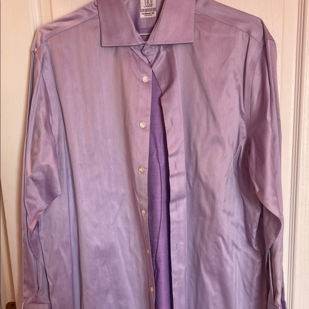 Ike Behar Purple Performance Shirt